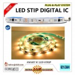 LED Strip Digital IC SMD 5050 Mata Besar | IP 20 + Remote dan Adaptor